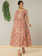 Yufta Pink Pure Cotton Sequins_Work Dress - Distacart