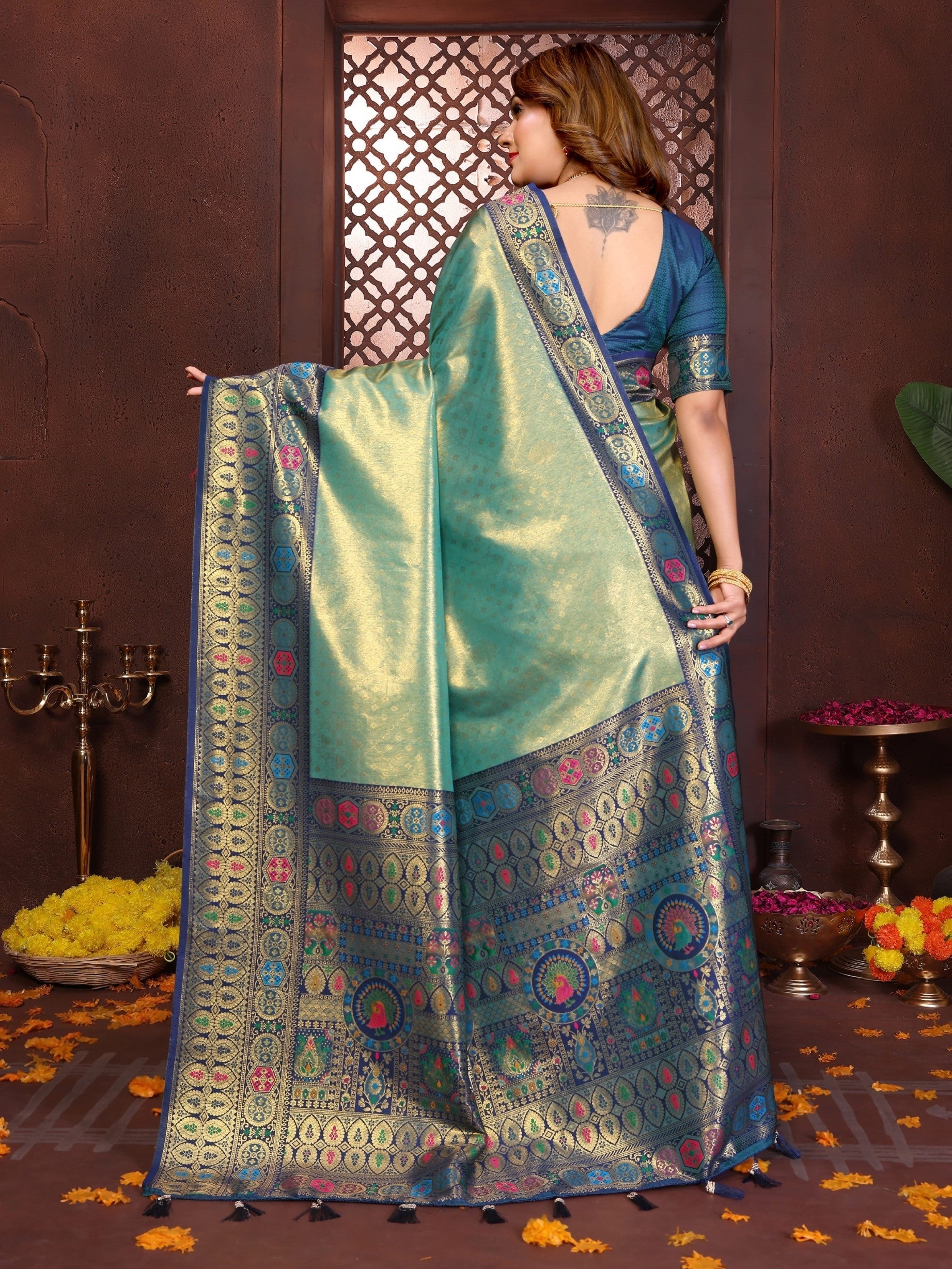 Anaita Banarasi Tissue Silk Saree - Distacart