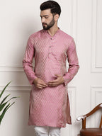 Sojanya Ethnic Motifs Jacquard Silk Cotton Kurta