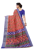 Vamika Red Linen Jari Border Saree - Distacart