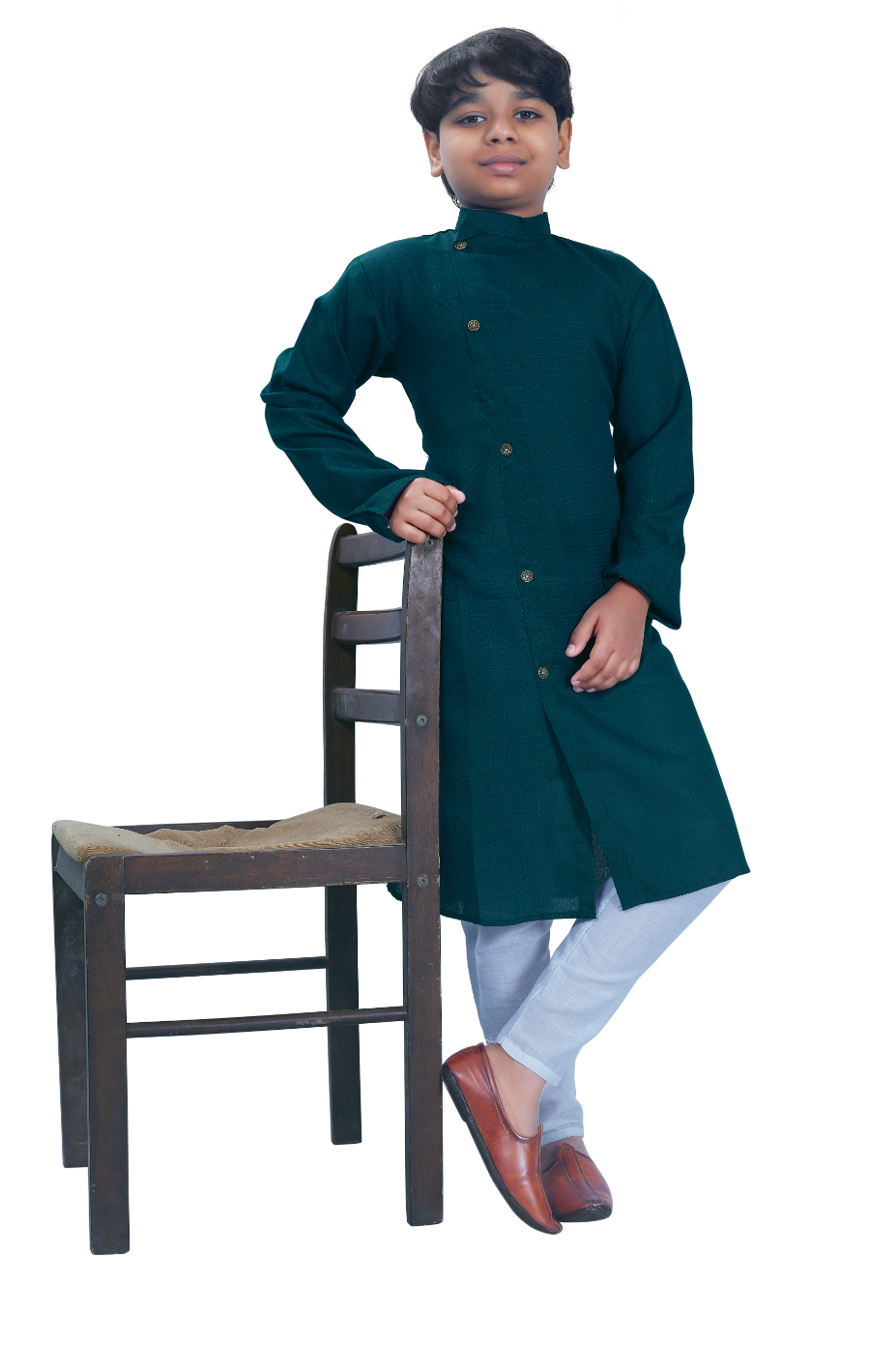 DEIANA'S Casual Designer Kurta Pyjama Set For Boys And kids (Green)
