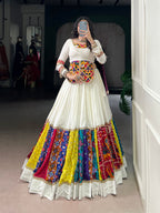 Lorenvalley Fashion White Pure Rayon Multi Colour Patch With Lace Touch Up Lehenga Choli - Distacart