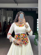 Lorenvalley Fashion White Pure Rayon Multi Colour Patch With Lace Touch Up Lehenga Choli - Distacart
