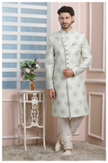 Raivat Ethnic Art Silk Thread Work Indo Western In Pista Green Colour - Distacart