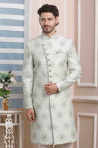 Raivat Ethnic Art Silk Thread Work Indo Western In Pista Green Colour - Distacart
