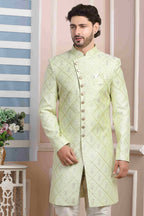 Raivat Ethnic Art Silk Thread Work Indo Western In Pista Green Colour - Distacart