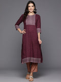 Indo Era Maroon Embellished Straight Kurta - Distacart