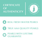 J Pearls Dual Line White Pearl Choker