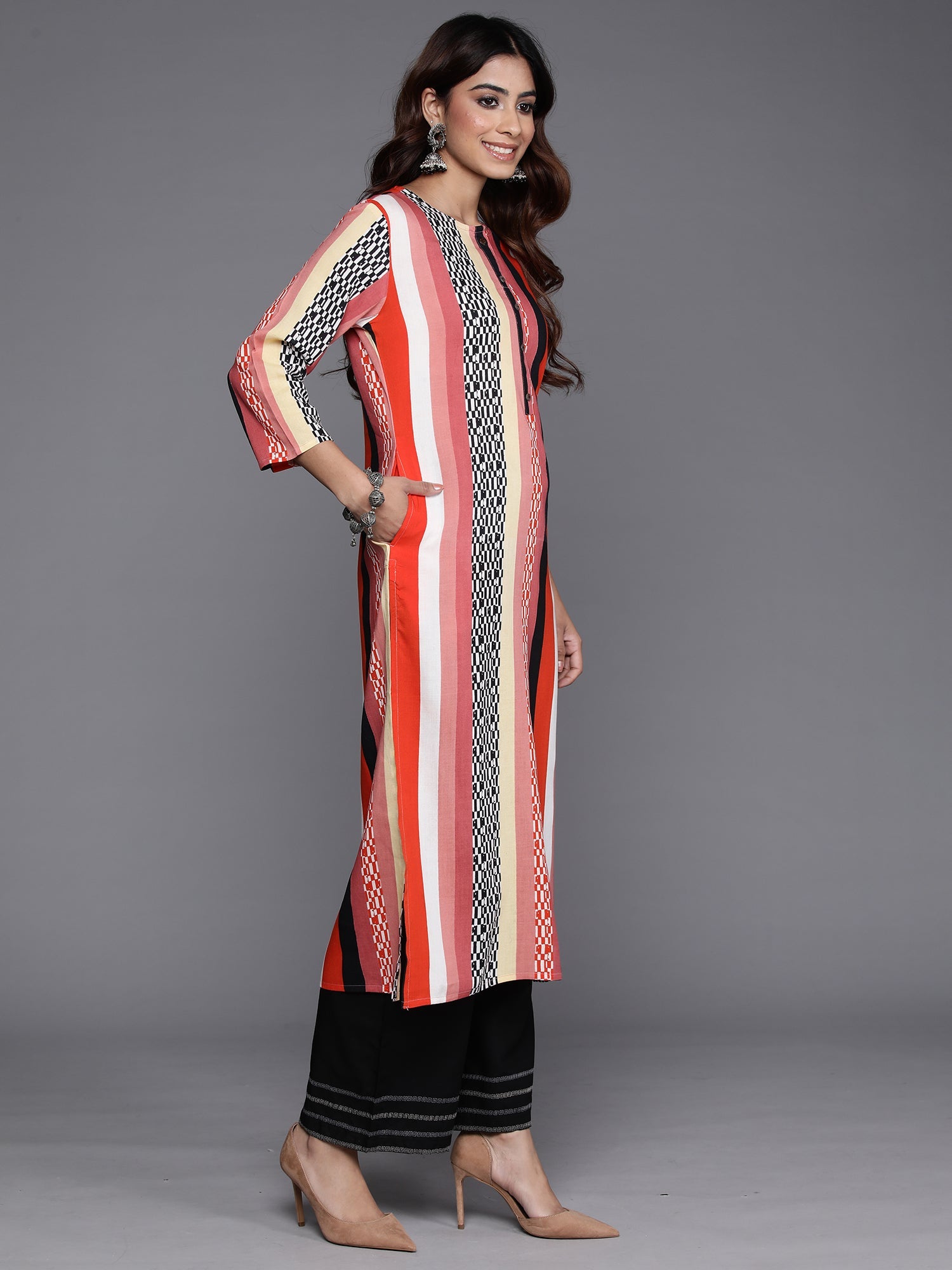 Indo Era Multi Printed Straight Kurta - Distacart