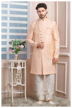 Raivat Ethnic Art Silk Thread Work Indo Western In Peach Colour - Distacart