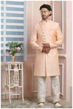 Raivat Ethnic Art Silk Thread Work Indo Western In Peach Colour - Distacart