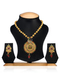 Gold-Polished Alloy Peacock Shape Multi Necklace Set - The Pari