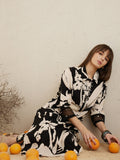 Indo Era Black Printed Straight Kurta Trousers set - Distacart
