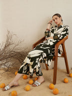 Indo Era Green Printed Straight Kurta Trousers set - Distacart