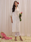 Indo Era Off White Printed Straight Kurta - Distacart