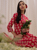 Indo Era Pink Printed Straight Kurta - Distacart
