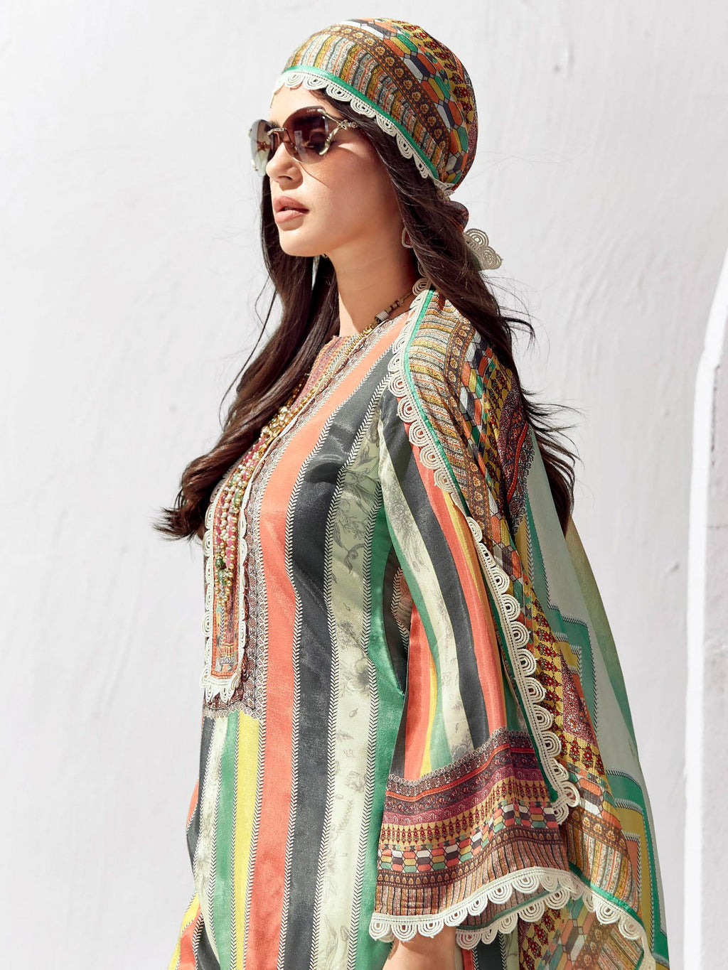 Indo Era Multi Printed Straight Kurta Trousers set - Distacart