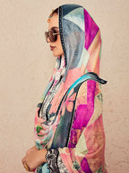 Indo Era Off White Printed Straight Kurta Trousers With Dupatta Set - Distacart
