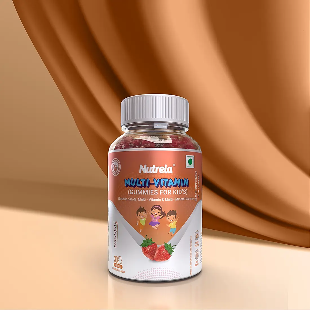Patanjali Nutrela Multi- Vitamin Kids Gummies- Straberry Flavour - Distacart