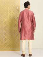 House of Pataudi Men Yoke Design Angrakha Jashn Kurta