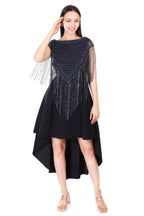 Jaitra Apparels Beads Navy Blue Embroidered Net Poncho - Distacart