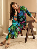 Indo Era Black Printed Straight Kurta Trousers set - Distacart
