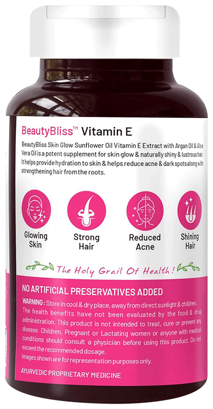 bliss welness skin hair care vitamin e capsule