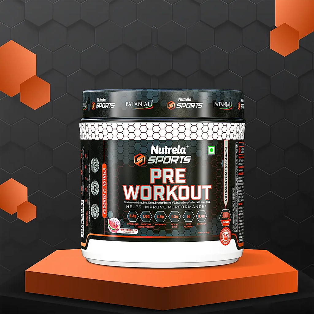 Patanjali Nutrela Sports Pre - Workout-(Watermelon) - Distacart