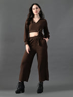 Myshka Women's Coffe Co-Ord Set