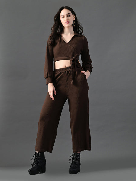 Myshka Women's Coffe Co-Ord Set
