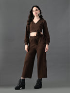 Myshka Women's Coffe Co-Ord Set