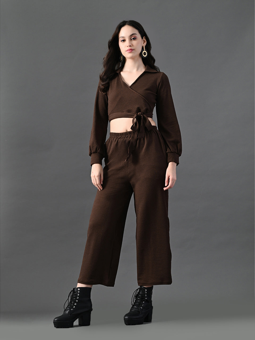 Myshka Women's Coffe Co-Ord Set