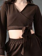 Myshka Women's Coffe Co-Ord Set