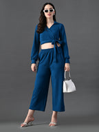 Myshka Women's Blue Co-Ord Set