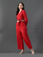 Myshka Women's Red Co-Ord Set