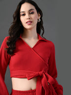Myshka Women's Red Co-Ord Set