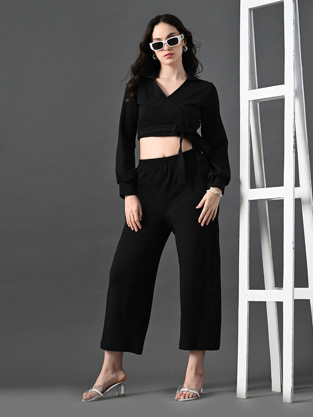 Myshka Women's Black Co-Ord Set