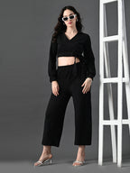 Myshka Women's Black Co-Ord Set