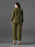 Myshka Women's Olive Everyday Lounge Set