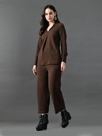 Myshka Women's Coffe Everyday Lounge Set