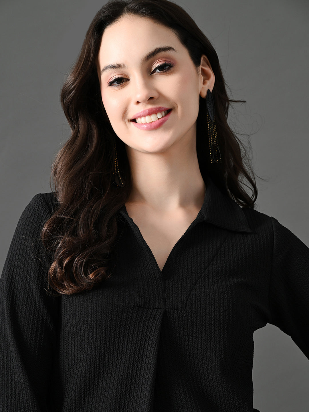 Myshka Women's Black Everyday Lounge Set