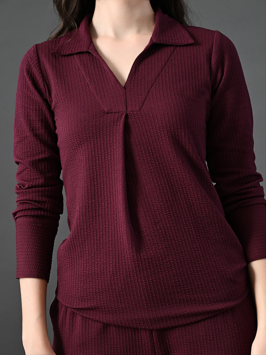 Myshka Women's Wine Everyday Lounge Set