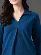 Myshka Women's Blue Everyday Lounge Set