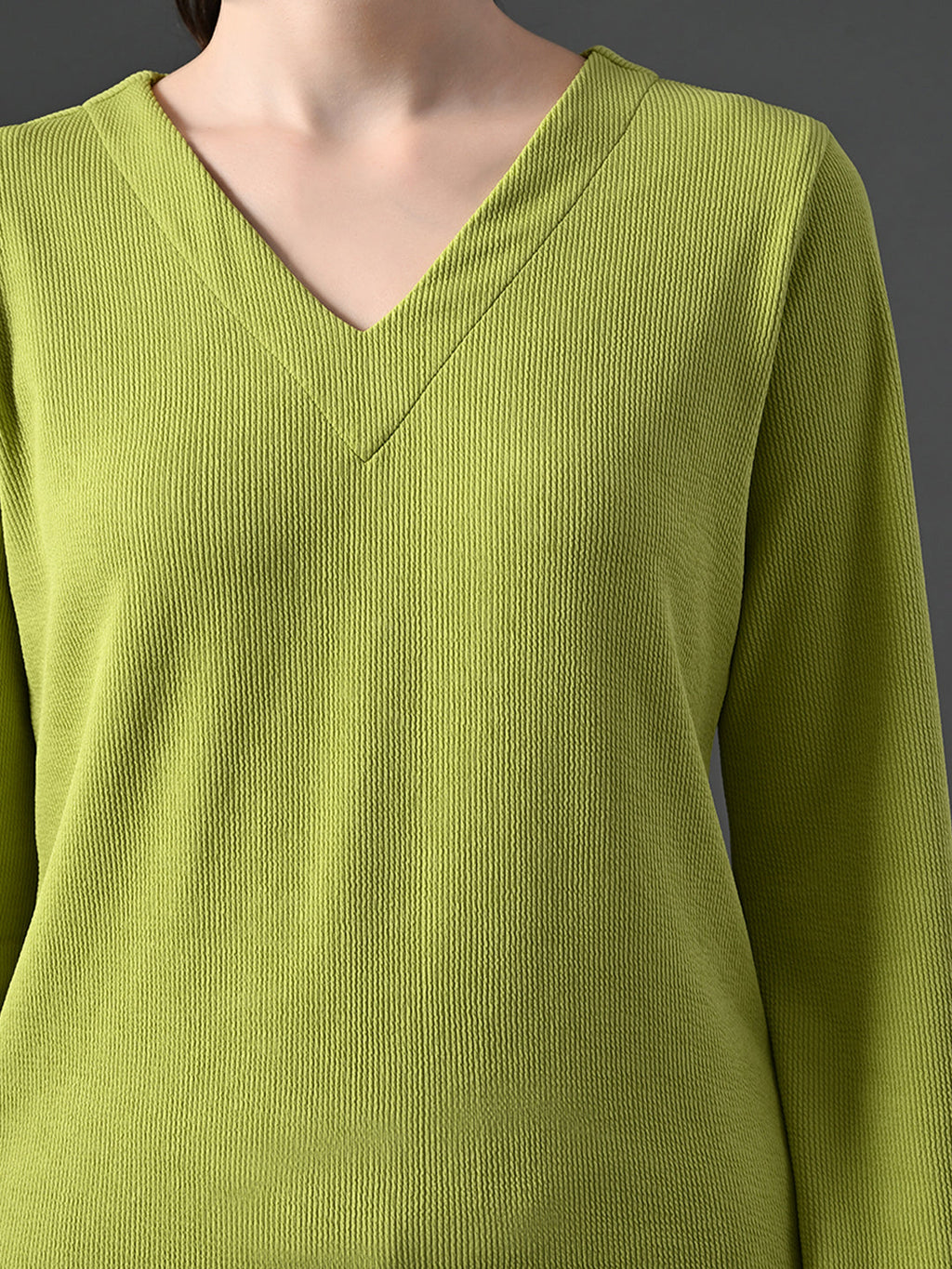 Myshka Women's Green Ribbed Cord Set