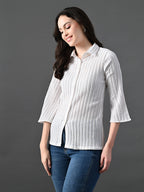 Myshka Women's Green Pleated Top