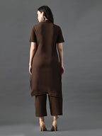 Myshka Women's Coffe Brown Kurta Set