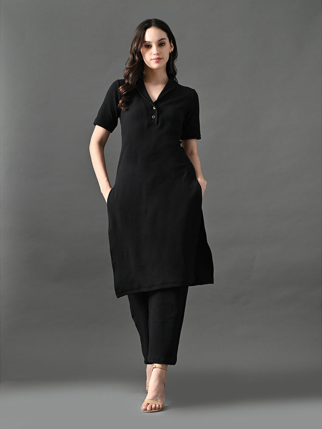 Myshka Women's Black Kurta Set - Distacart