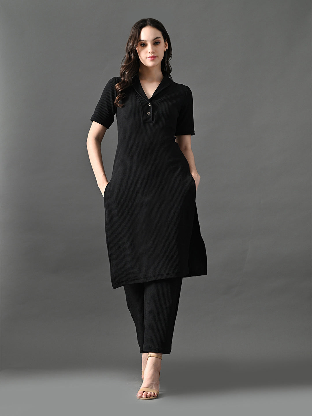 Myshka Women's Black Kurta Set - Distacart
