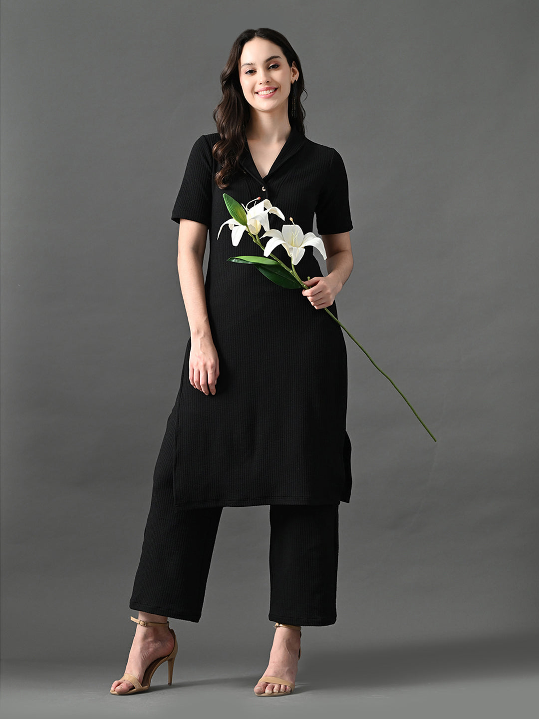 Myshka Women's Black Kurta Set - Distacart