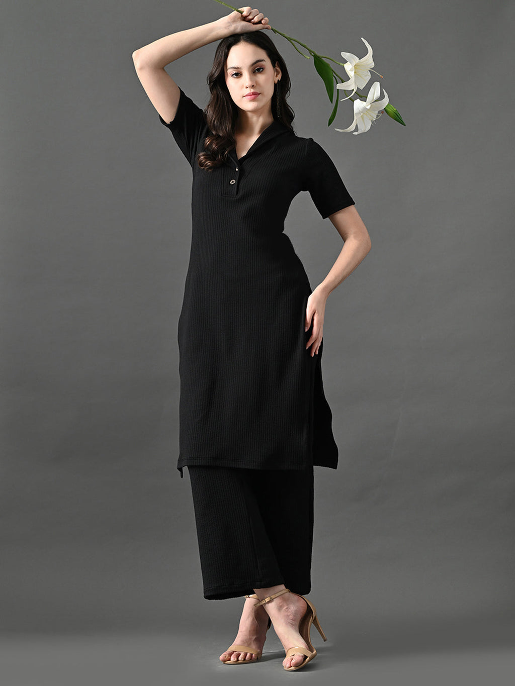 Myshka Women's Black Kurta Set - Distacart